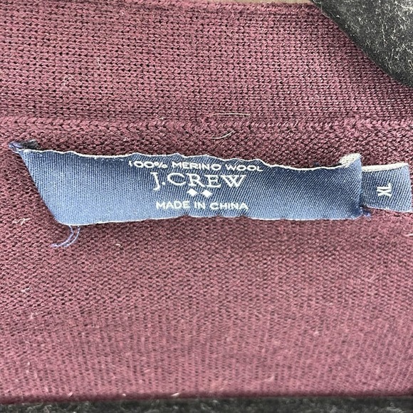 J. Crew Merino Wool V Neck Button Cardigan Purple Sweater Women’s Size XL - Picture 2 of 4